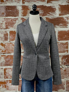 Kate Blazer in Black Tweed-143 Blazers-Little Bird Boutique