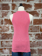 Classic Rib Tank in Guava Punch-122 - Jersey Tops S/S (Dec - May)-Little Bird Boutique