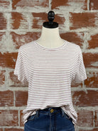 Bobbi Tee in Cherry Stripe-122 - Jersey Tops S/S (Dec - May)-Little Bird Boutique