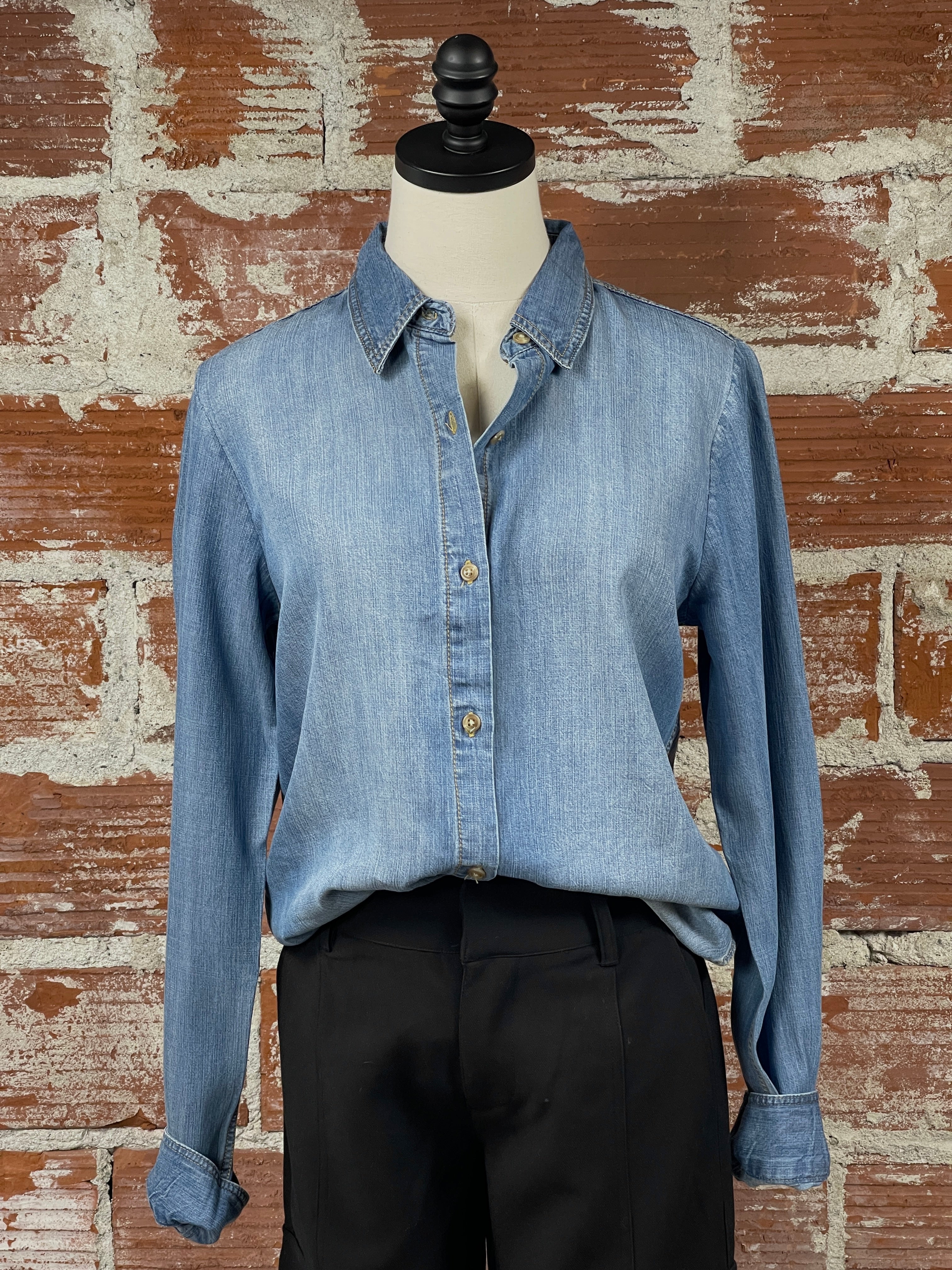 Thread and Supply Denim Shirt in Serena Wash-111 - Woven Top F/W (June- Nov)-Little Bird Boutique