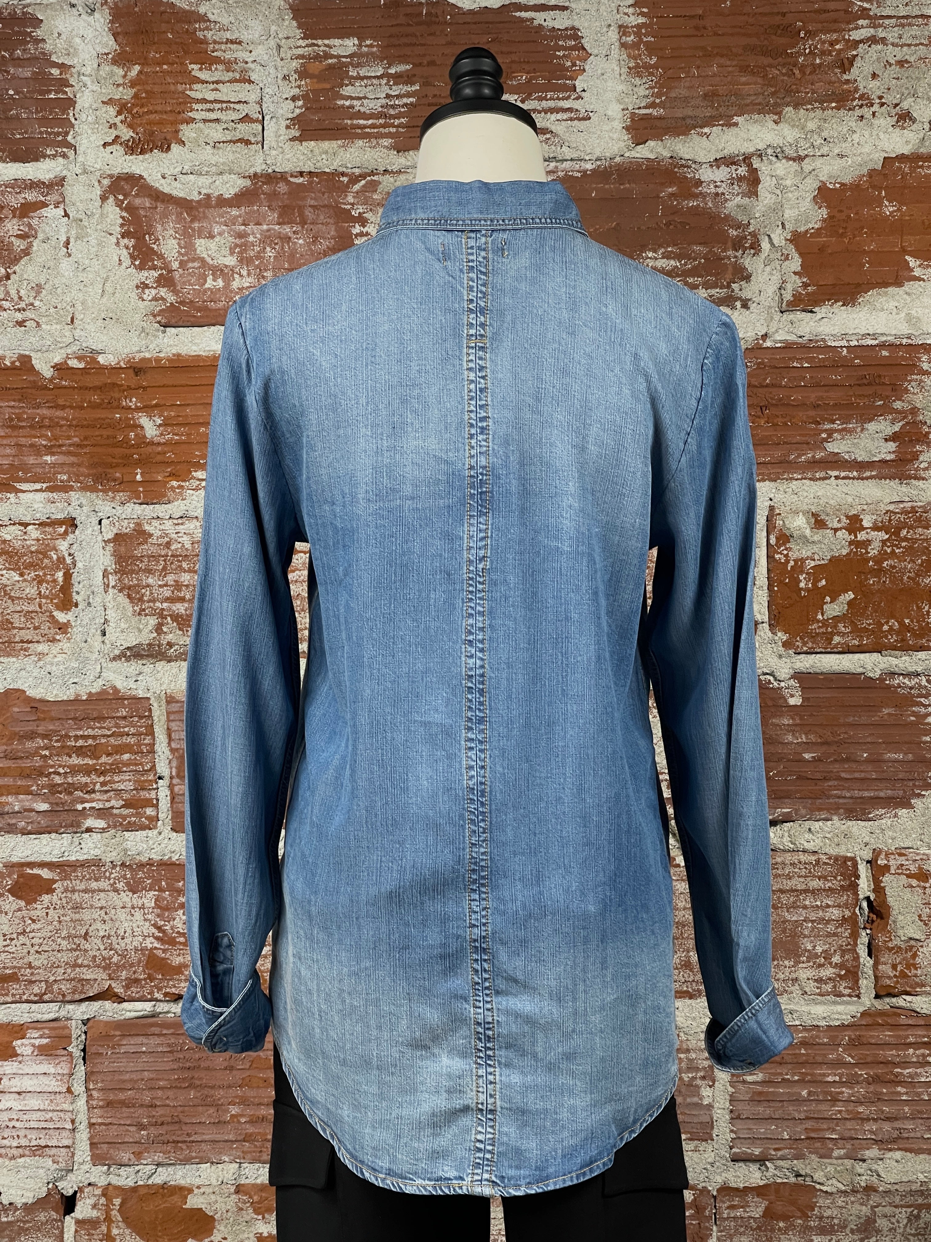 Thread and Supply Denim Shirt in Serena Wash-111 - Woven Top F/W (June- Nov)-Little Bird Boutique