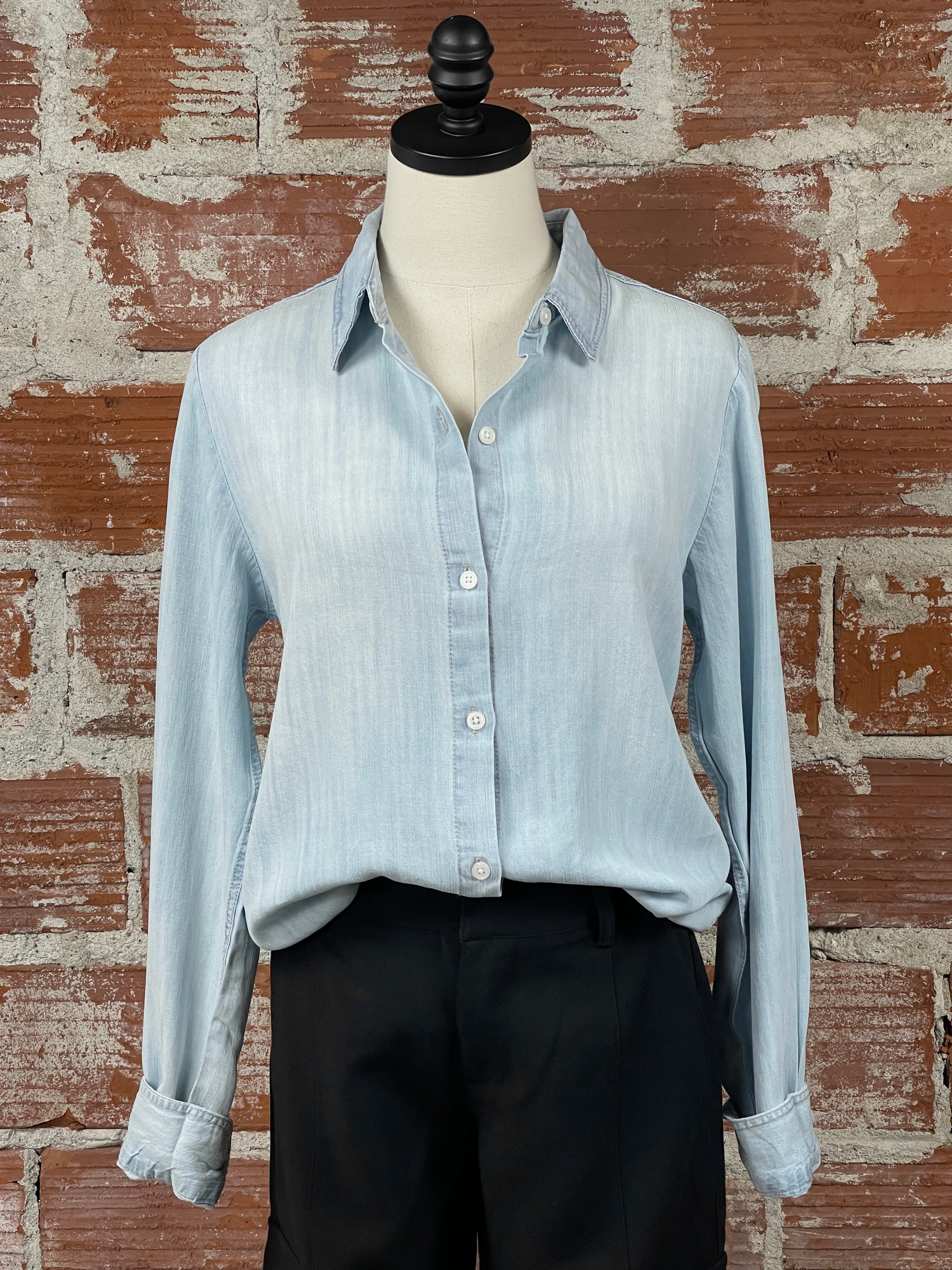 Thread and Supply Denim Shirt in Jolie Wash-111 - Woven Top F/W (June- Nov)-Little Bird Boutique