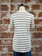 Mika Tee in Grey Stripe-122 - Jersey Tops S/S (Dec - May)-Little Bird Boutique