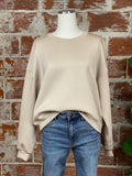 Silky Soft Sweatshirt in Stone-122 Jersey Tops - Long Sleeve-Little Bird Boutique