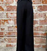 Dex Textured Flowy Pants in Black-220 Pants-Little Bird Boutique