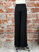 Dex Textured Flowy Pants in Black-220 Pants-Little Bird Boutique