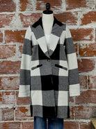 Thread and Supply Kenzie Coat in Black and Ivory Paid-141 Outerwear Coats & Jackets-Little Bird Boutique