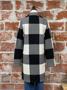 Thread and Supply Kenzie Coat in Black and Ivory Paid-141 Outerwear Coats & Jackets-Little Bird Boutique