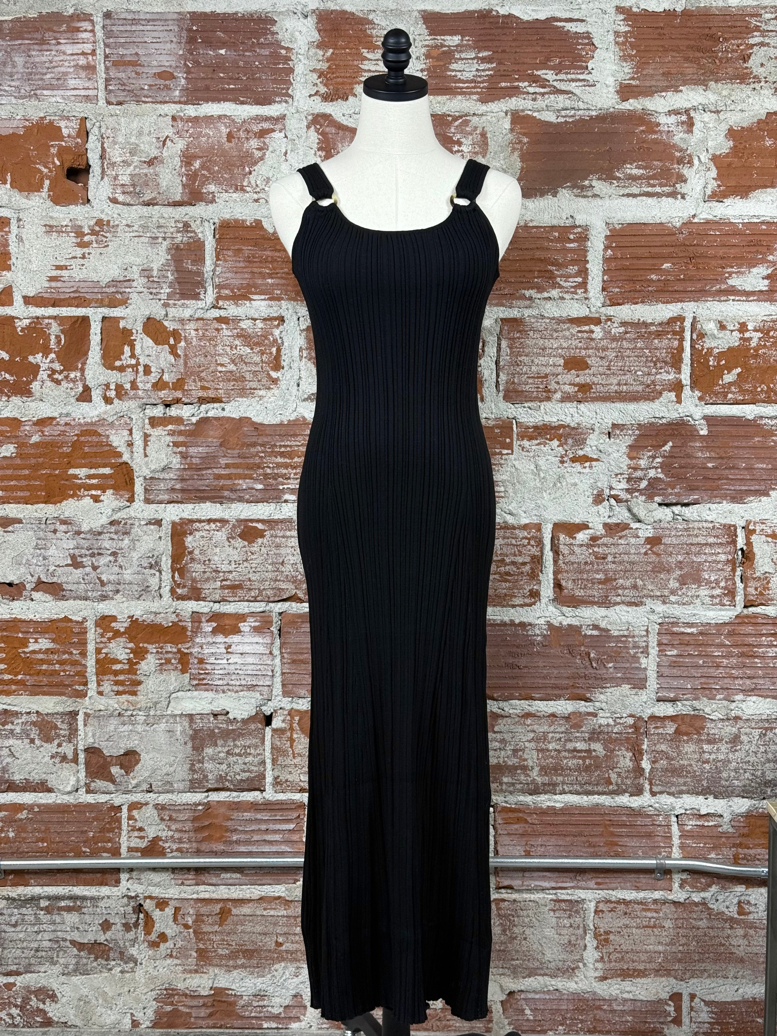 Z Supply Salinas Midi Dress in Black-152 Dresses - Long-Little Bird Boutique