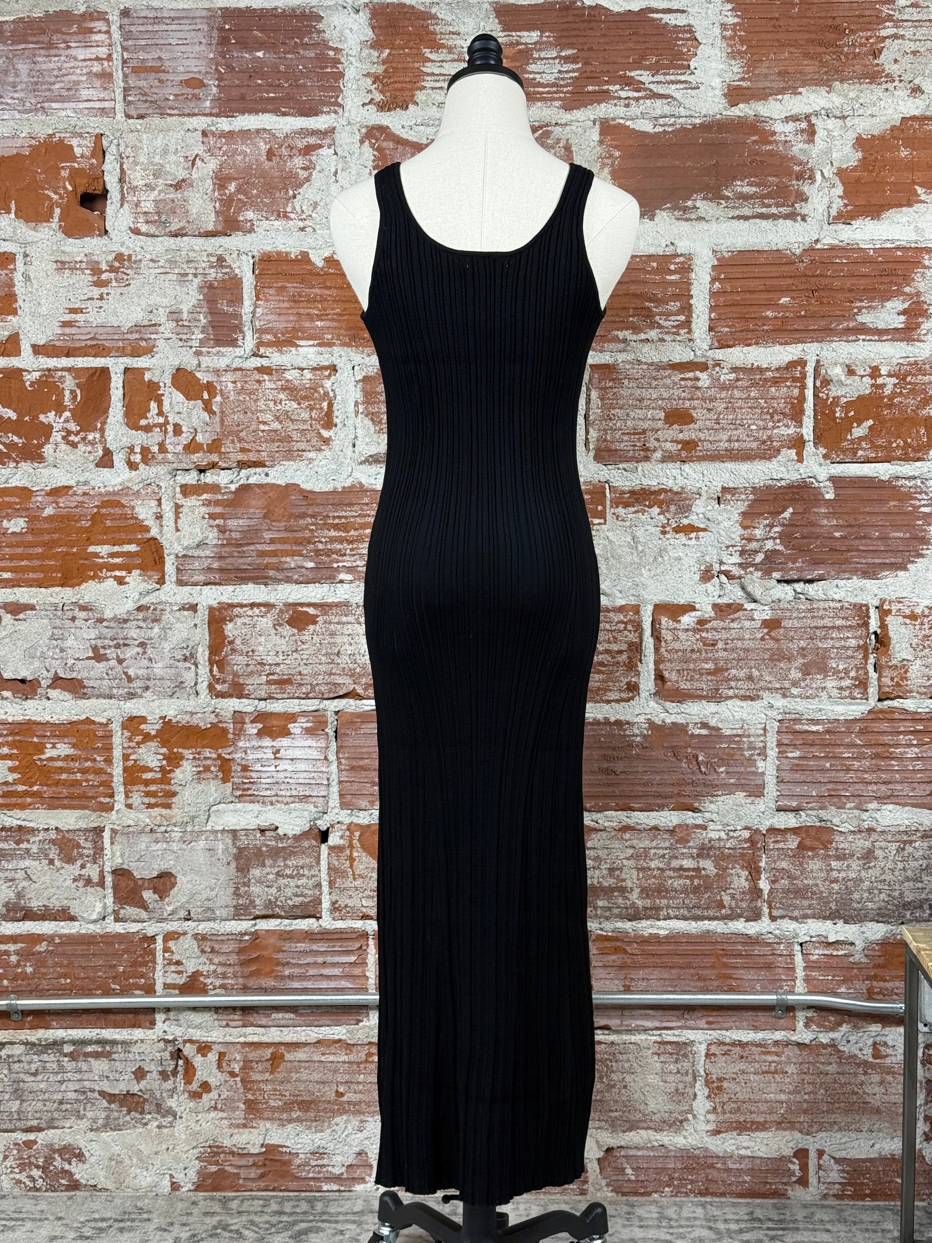 Z Supply Salinas Midi Dress in Black-152 Dresses - Long-Little Bird Boutique