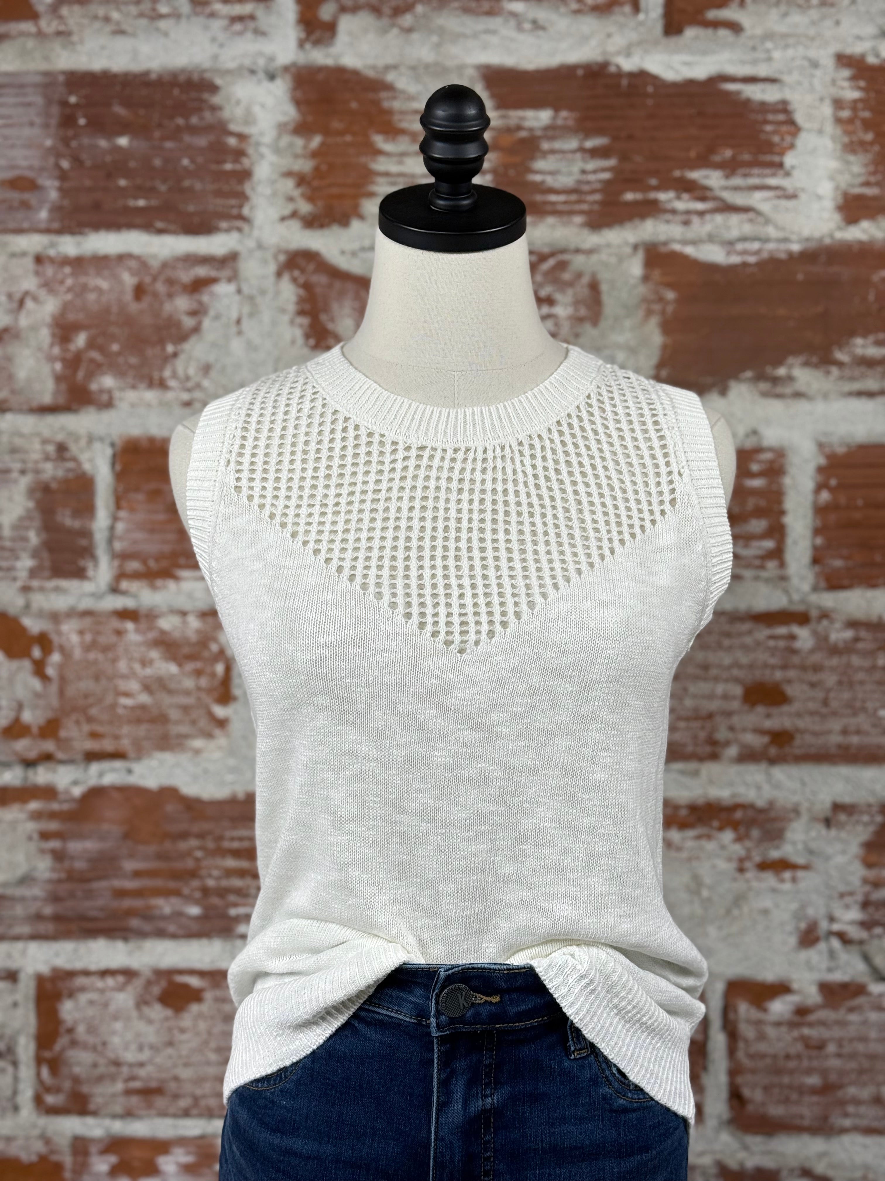 Hannah Sweater in Off White-132 - Sweaters S/S (Dec - May)-Little Bird Boutique