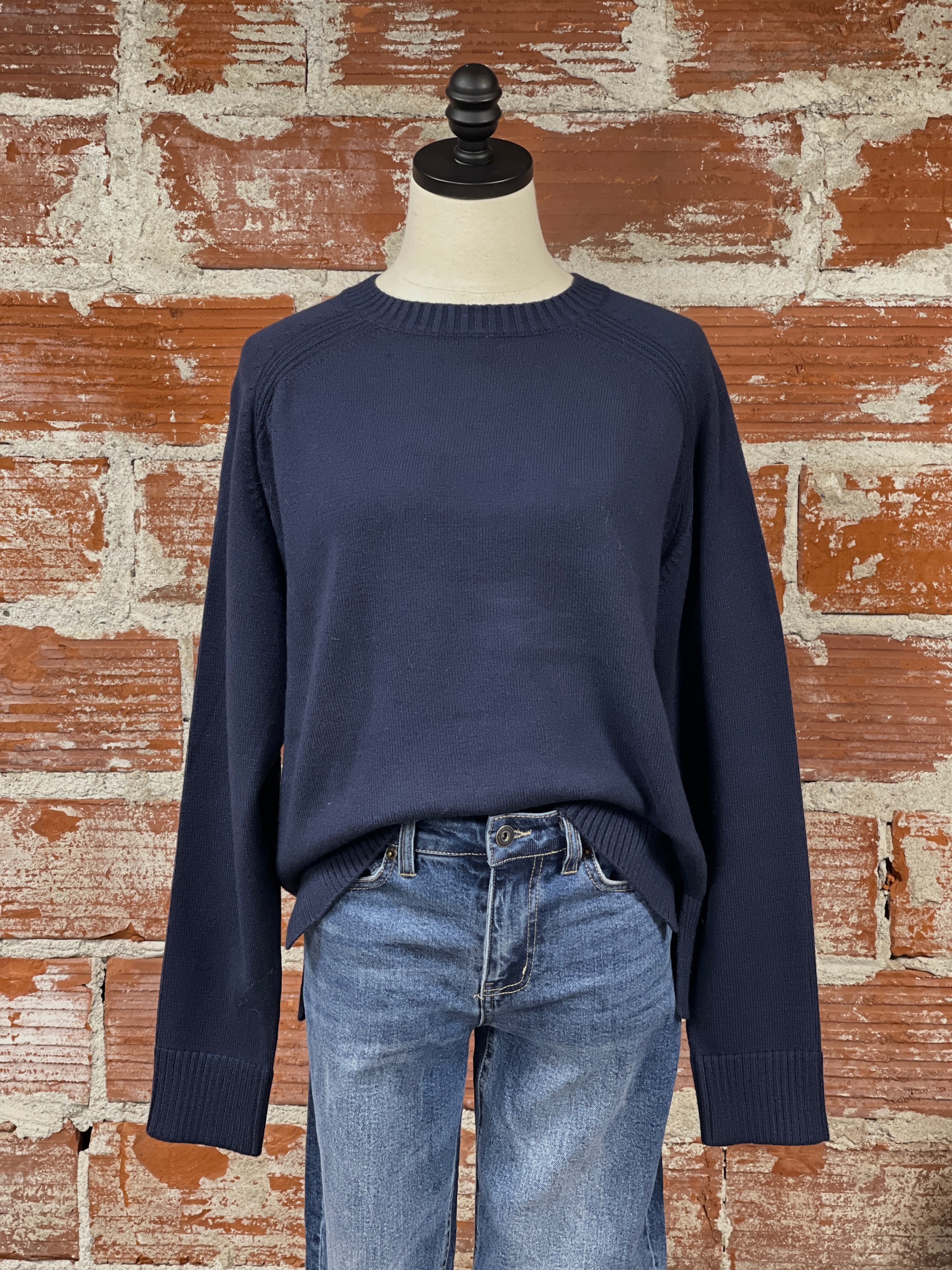 Milo Sweater in Navy-131 - Sweaters F/W (June - Nov)-Little Bird Boutique