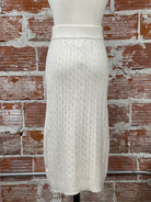 Margo Sweater Skirt in Ivory-231 Skirts-Little Bird Boutique