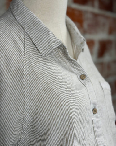 Thread and Supply Anastasia Shirt in White Oak-112 - Woven Top S/S (Dec - May)-Little Bird Boutique