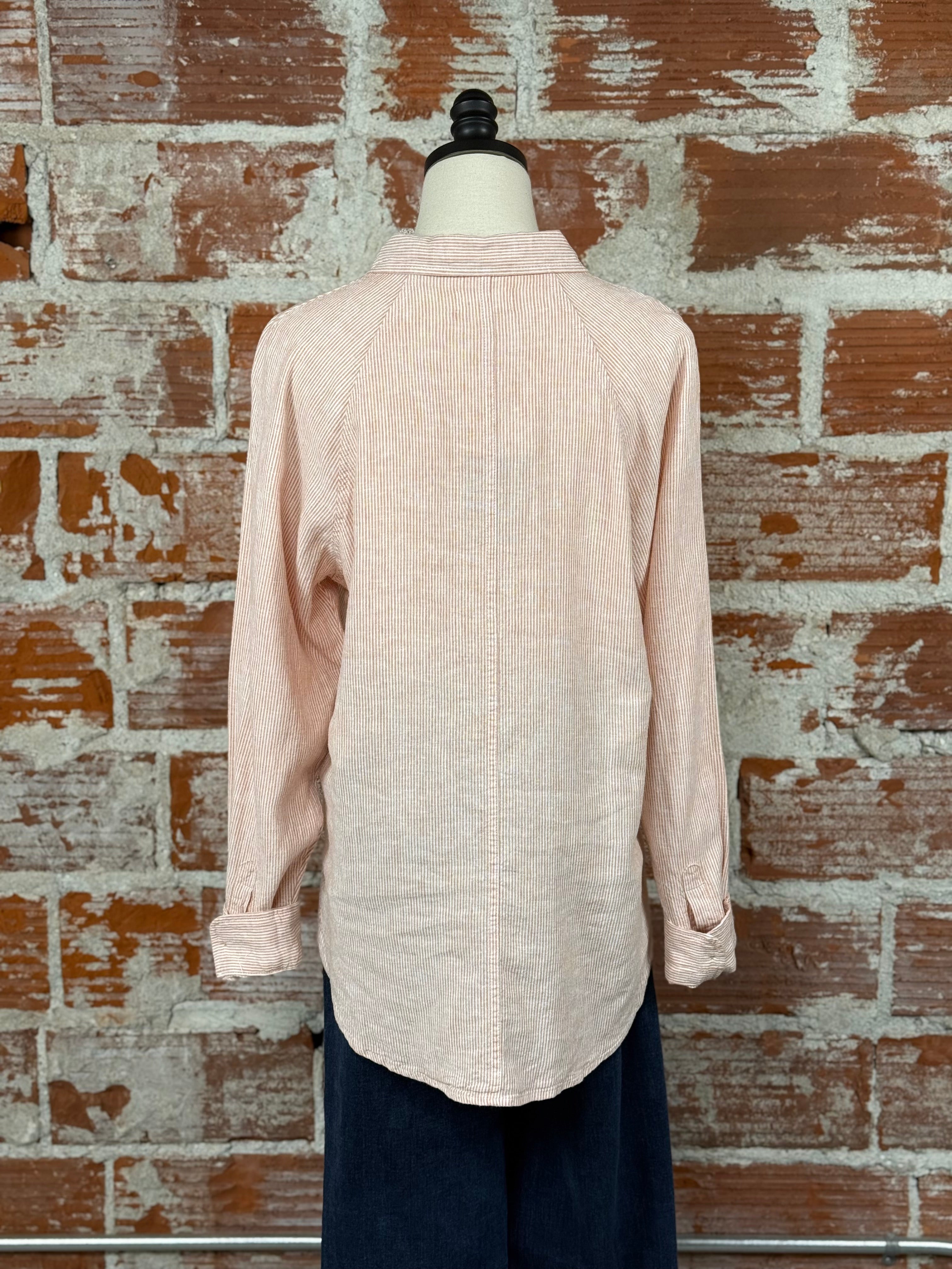 Thread and Supply Anastasia Shirt in White Clay-112 - Woven Top S/S (Dec - May)-Little Bird Boutique