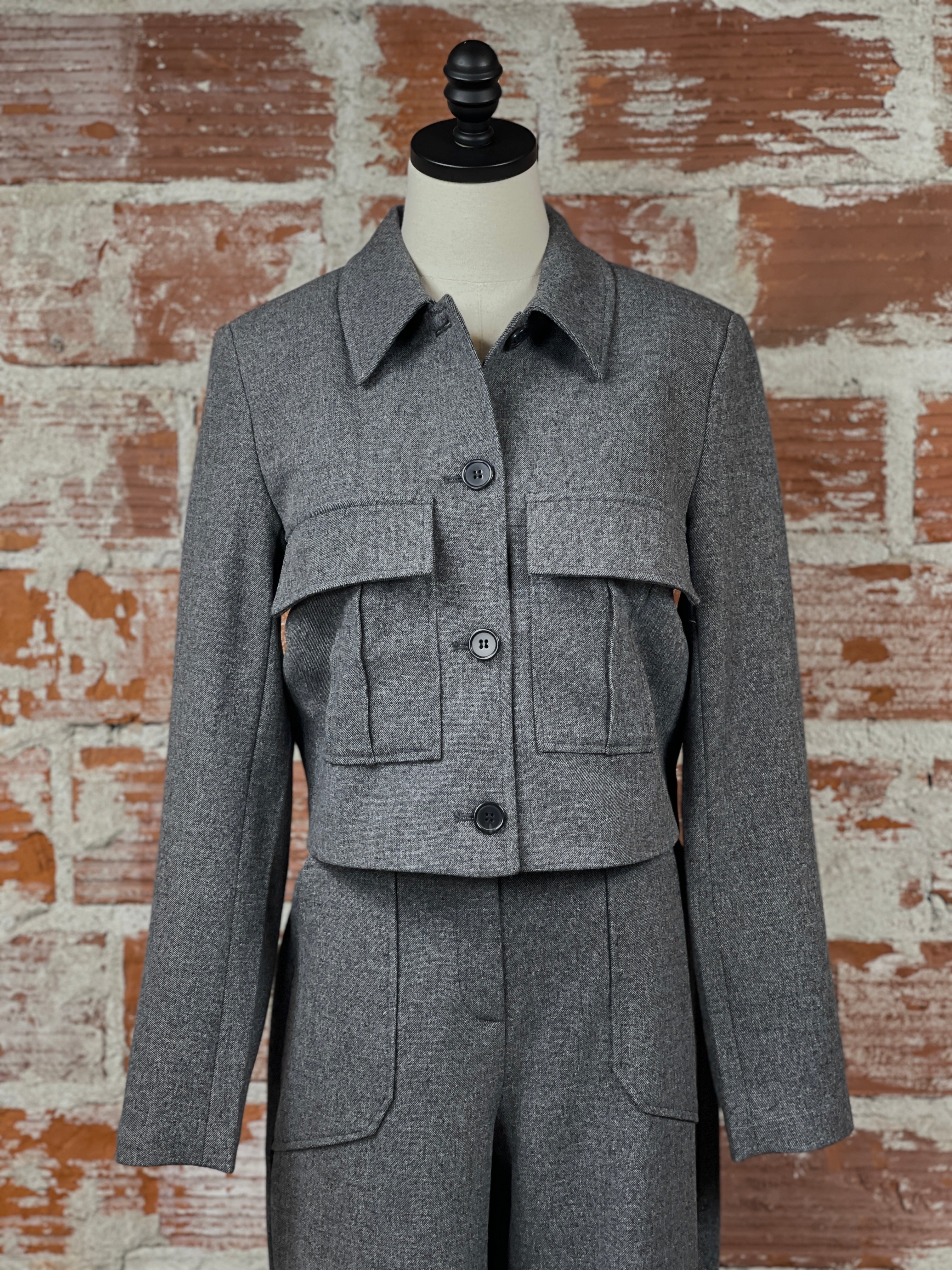 Etona Blazer in Grey Milange-141 Outerwear Coats & Jackets-Little Bird Boutique