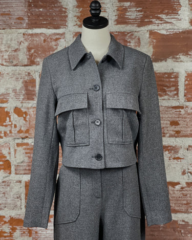 Etona Blazer in Grey Milange-141 Outerwear Coats & Jackets-Little Bird Boutique