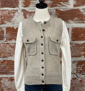 Elle Sweater Vest in Taupe-131 - Sweaters F/W (June - Nov)-Little Bird Boutique