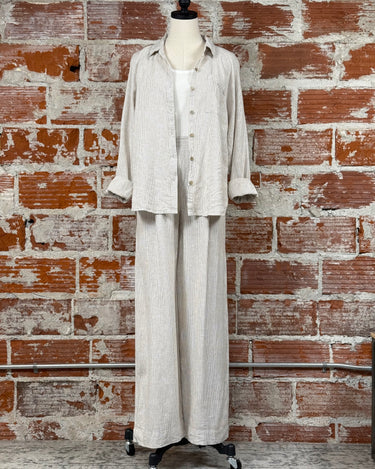 Thread and Supply Anastasia Shirt in White Oak-112 - Woven Top S/S (Dec - May)-Little Bird Boutique