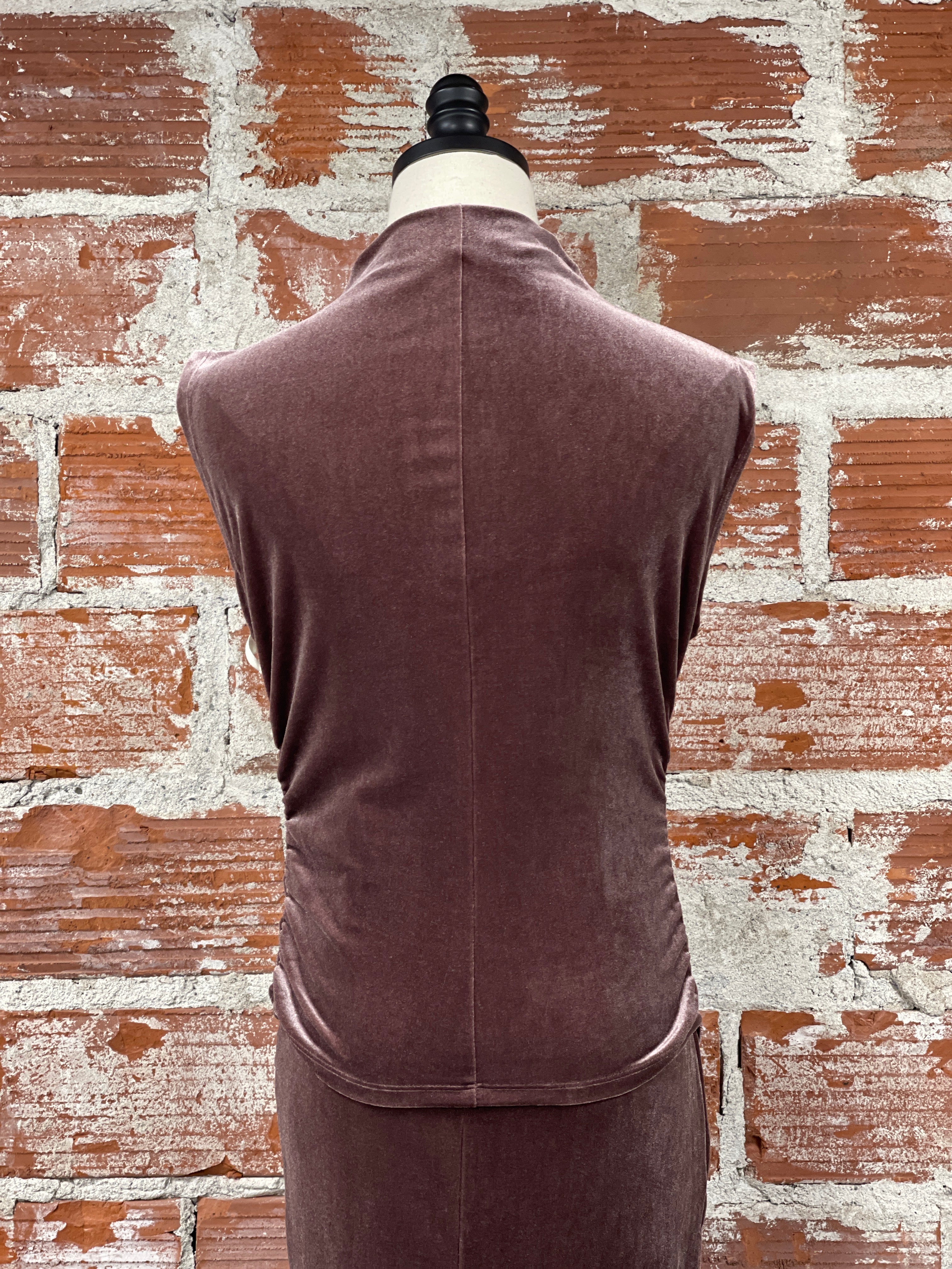 Dex Velvet Top in Chestnut-123 - Jersey Tops (Holiday)-Little Bird Boutique