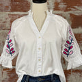 THML Mali Top in White-112 - Woven Top S/S (Dec - May)-Little Bird Boutique