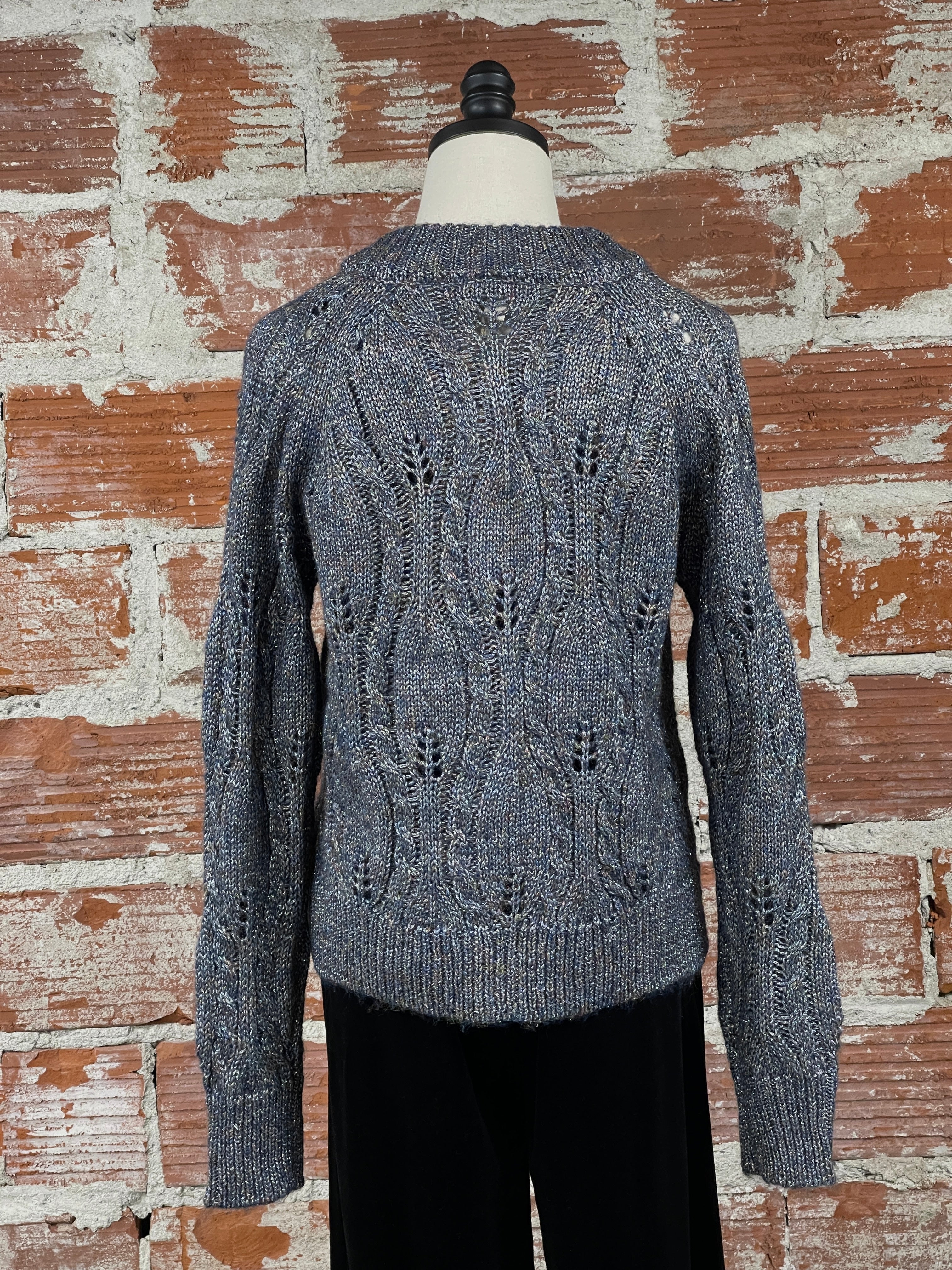 Jak and Rae Eloise Sweater in Shimmer Charcoal-131 - Sweaters F/W (June - Nov)-Little Bird Boutique