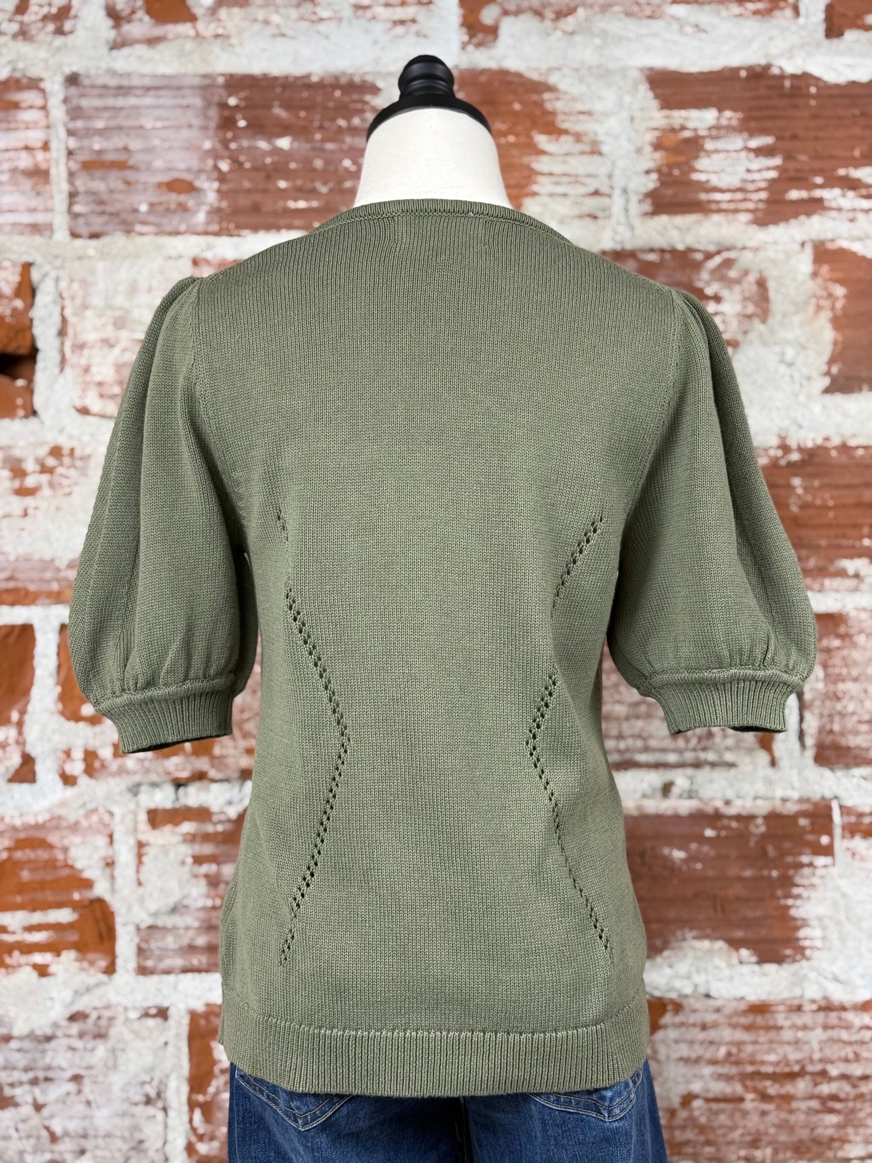Dear John Eline Sweater in Olive Branch-132 - Sweaters S/S (Dec - May)-Little Bird Boutique
