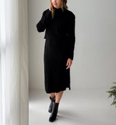 Flag and Anthem Mecca Midi Dress in Black Heather-152 Dresses - Long-Little Bird Boutique
