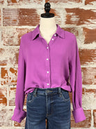 Dear John Gaia Top in Cattleya Orchid-112 - Woven Top S/S (Dec - May)-Little Bird Boutique