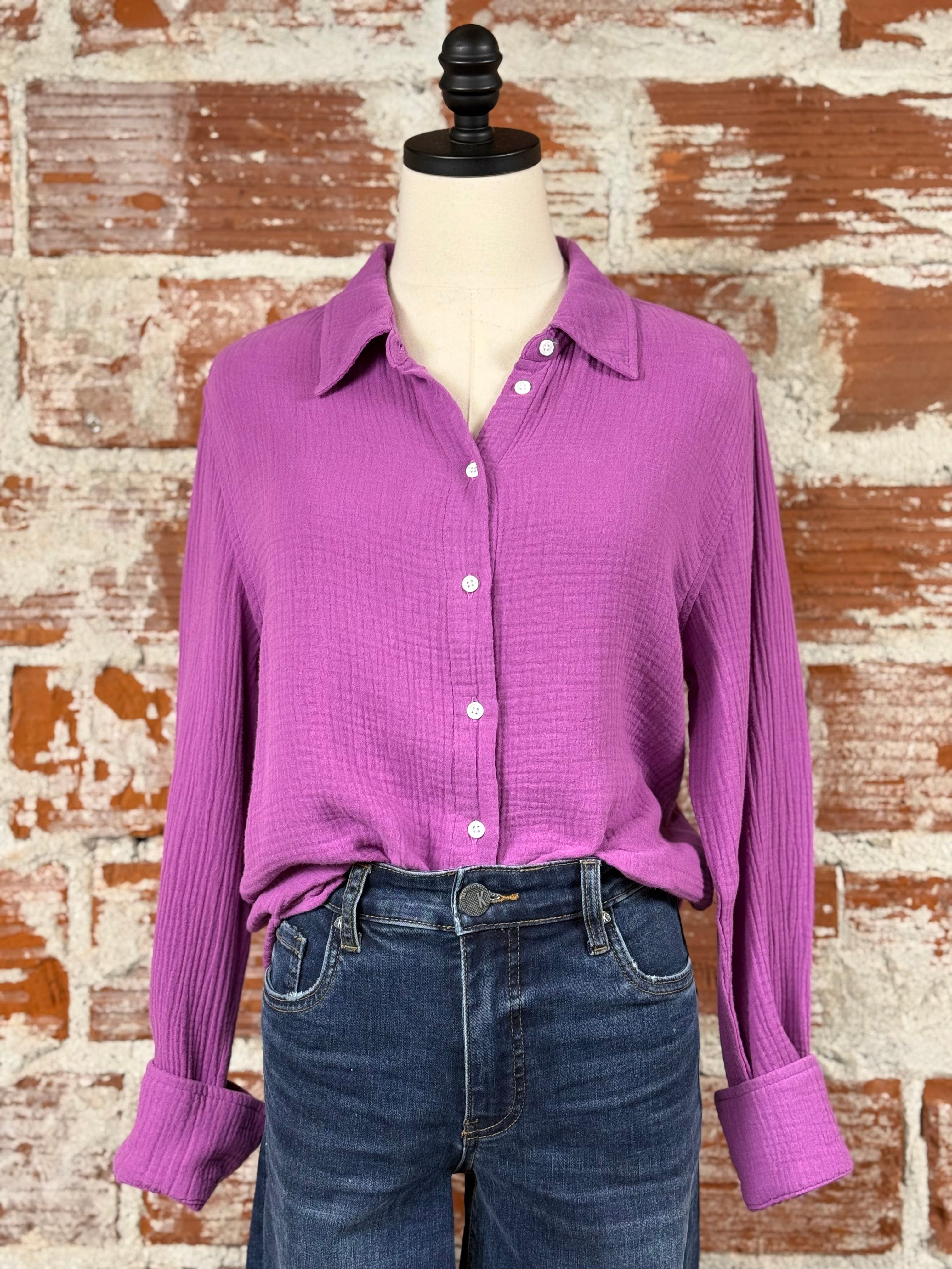 Dear John Gaia Top in Cattleya Orchid-112 - Woven Top S/S (Dec - May)-Little Bird Boutique