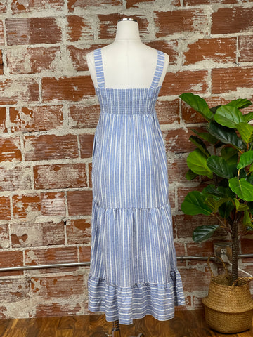 Z Supply Ayla Midi Dress in Blue Stripe