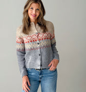 Themis Fairisle Cardigan Sweater in Neptune-133 - Sweaters (Holiday)-Little Bird Boutique