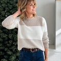 Gentle Fawn Lucille Sweater in Cream and Beige-131 - Sweaters F/W (June - Nov)-Little Bird Boutique
