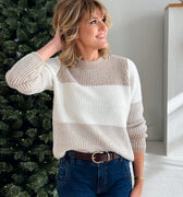 Gentle Fawn Lucille Sweater in Cream and Beige-131 - Sweaters F/W (June - Nov)-Little Bird Boutique