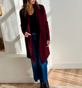 Stockport Jacket in Aubergine-131 - Sweaters F/W (June - Nov)-Little Bird Boutique