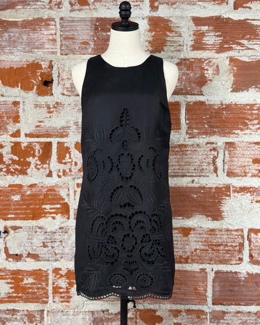 Sanctuary Embroidered Blooms Dress in Black-151 Dresses - Short-Little Bird Boutique