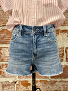 Flag and Anthem Claire Cutoff Denim Shorts in Seaside Wash-232 Shorts-Little Bird Boutique