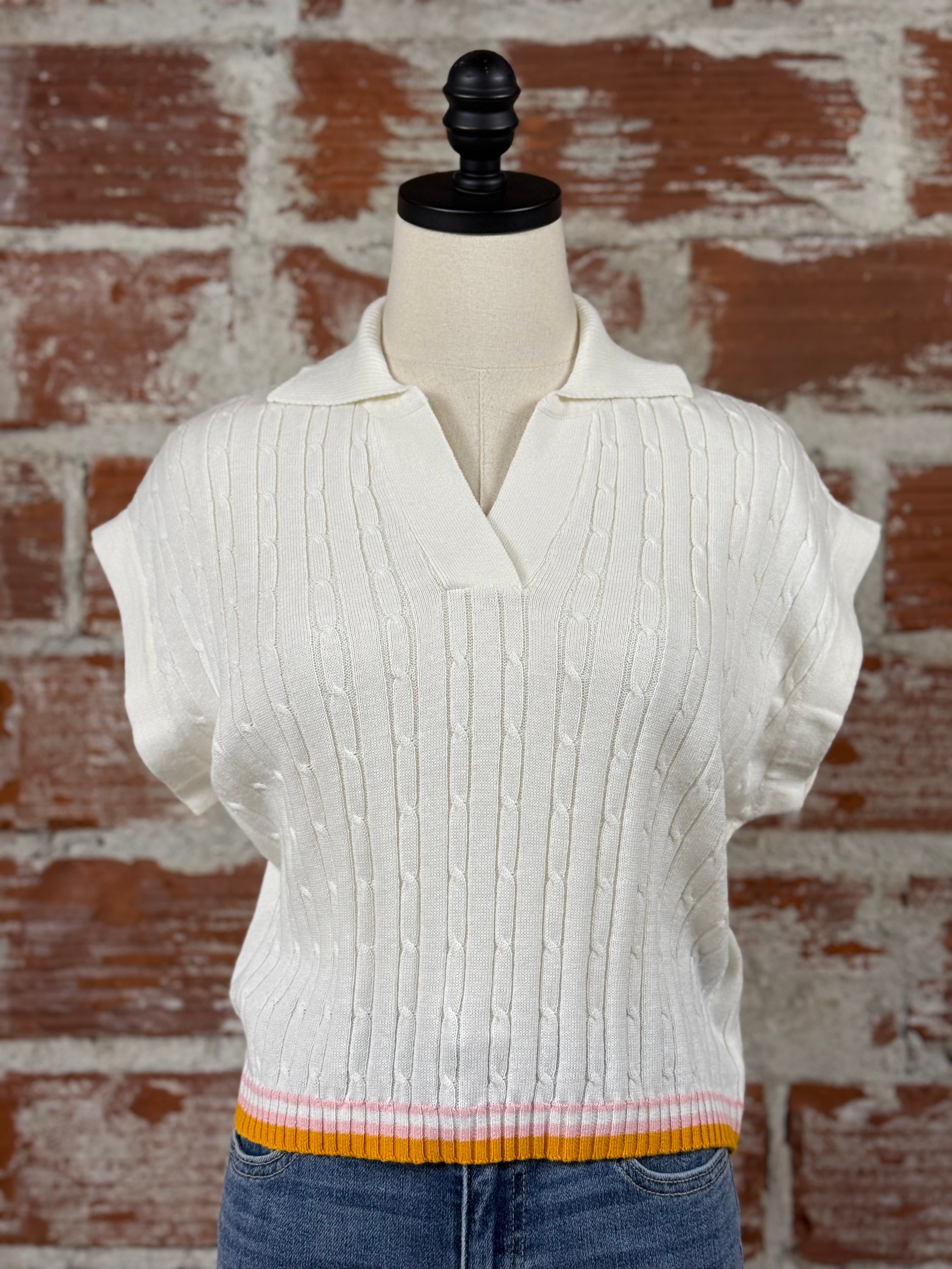 Flag and Anthem Rebecca Sweater Top-132 - Sweaters S/S (Dec - May)-Little Bird Boutique