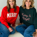 Z Supply Merry and Bright Sunday Sweatshirt in Garland Green-133 - Sweaters (Holiday)-Little Bird Boutique