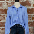 Liverpool Pinstripe Shirt in Lt. Blue-111 - Woven Top F/W (June- Nov)-Little Bird Boutique