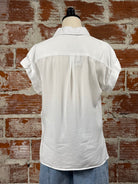 Jak and Rae Edison Top in Optic White-112 - Woven Top S/S (Dec - May)-Little Bird Boutique