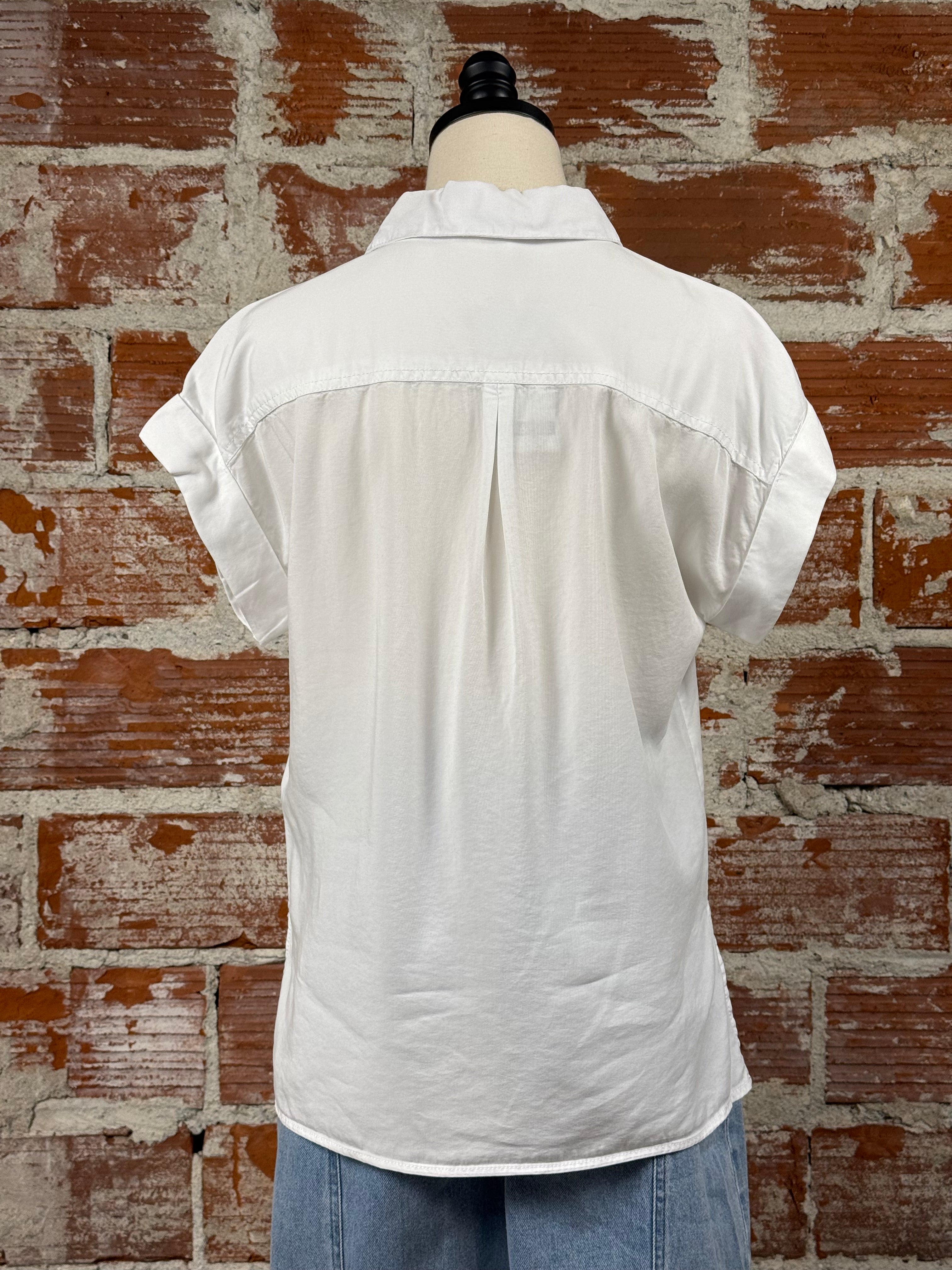 Jak and Rae Edison Top in Optic White-112 - Woven Top S/S (Dec - May)-Little Bird Boutique