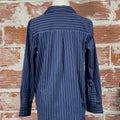 Liverpool Pinstripe Shirt in Navy-111 - Woven Top F/W (June- Nov)-Little Bird Boutique