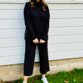 Z Supply Sable Rib Sweatshirt in Black-142 Sweatshirts & Hoodies-Little Bird Boutique