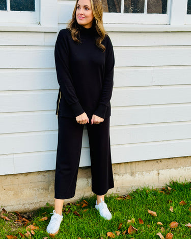 Z Supply Sable Rib Sweatshirt in Black-142 Sweatshirts & Hoodies-Little Bird Boutique