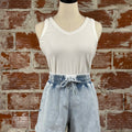 Flag and Anthem Burleigh Terry Short in Light Indigo-232 Shorts-Little Bird Boutique