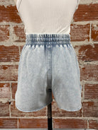 Flag and Anthem Burleigh Terry Short in Light Indigo-232 Shorts-Little Bird Boutique