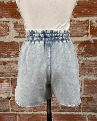 Flag and Anthem Burleigh Terry Short in Light Indigo-232 Shorts-Little Bird Boutique