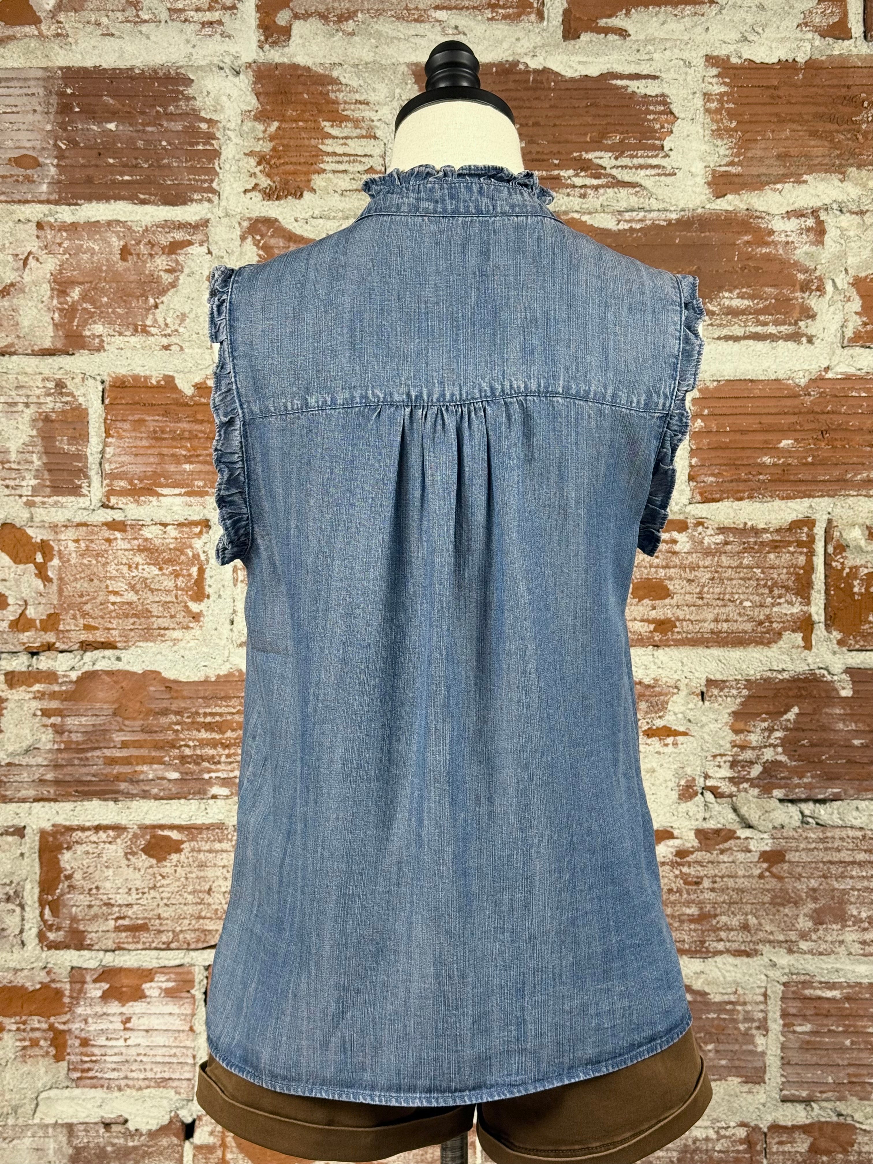 Jak and Rae Dana Top in Calva-112 - Woven Top S/S (Dec - May)-Little Bird Boutique