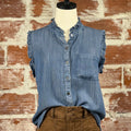 Jak and Rae Dana Top in Calva-112 - Woven Top S/S (Dec - May)-Little Bird Boutique